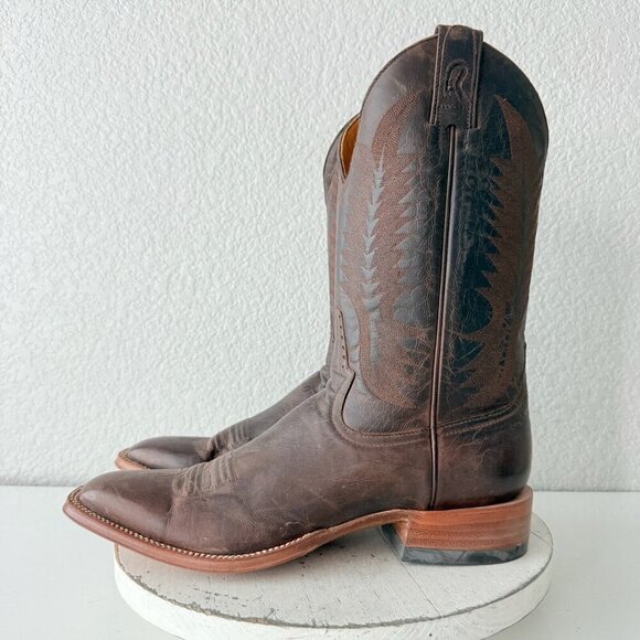 Rod Patrick Mens Cowboy Boots Size 12AAA Brown Goat Leather Western French Toe - Picture 4 of 13